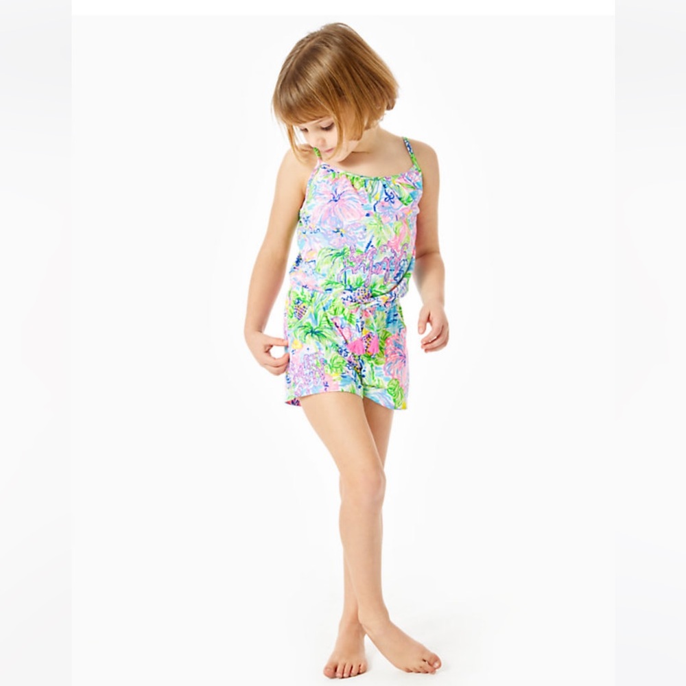Lilly Pulitzer Aleene Romper Girls Size 4/5